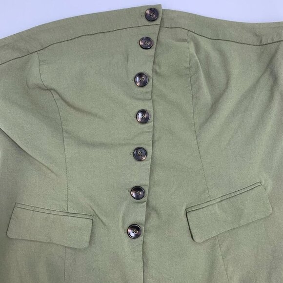 City Chic Women's Trendy Asymmetrical‎ Buttoned Corset Top Size 22 - Picture 5 of 14